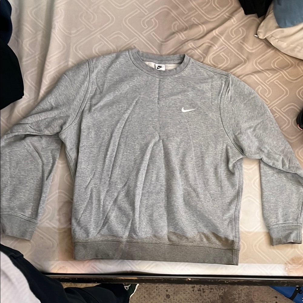 Nike Men's Heather Gray Crewneck Sweater Size XXL